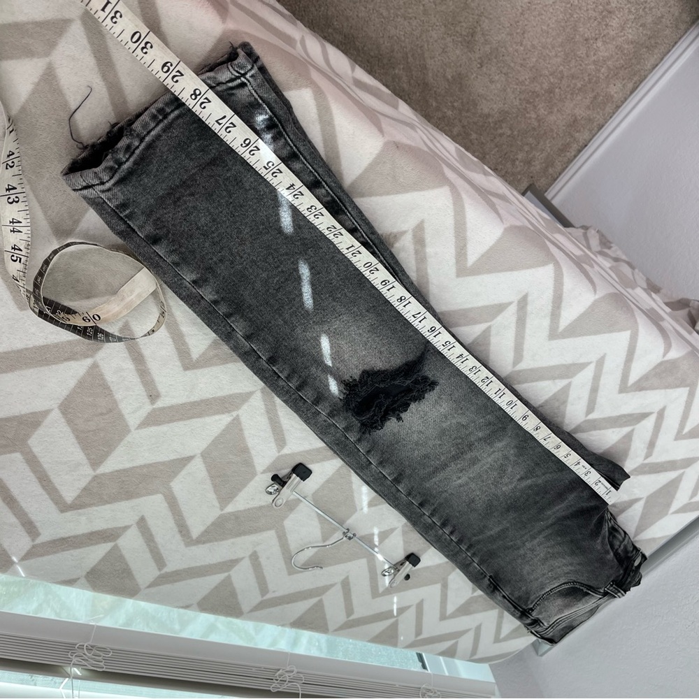 Anthropologie Pilcro Distressed‎ Slim Boyfriend Jean Black size 26 - Picture 9 of 12